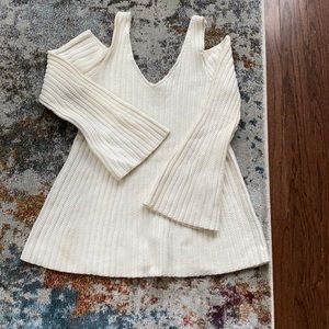 Cold shoulder sweater